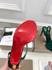 Rosalie Red Carpet 100mm Pumps Crepe Satin Green - 3