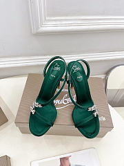 Rosalie Red Carpet 100mm Pumps Crepe Satin Green - 5