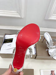 Christian Louboutin Just Jewel 85mm Sandals TPU  And Laminated Calf Leather Crystal - 4