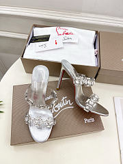 Christian Louboutin Just Jewel 85mm Sandals TPU  And Laminated Calf Leather Crystal - 2