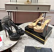 Christian Louboutin Rosalie Alta 150mm Sandals Leather Beige/Black - 1
