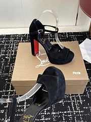 Christian Louboutin Sandaloo 130mm Strappy Sandals Velvet Black - 4