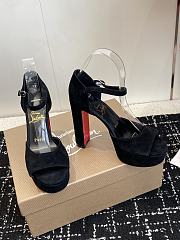 Christian Louboutin Sandaloo 130mm Strappy Sandals Velvet Black - 3