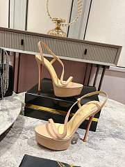 Christian Louboutin Rosalie Alta 150mm Sandals Leather Beige - 6