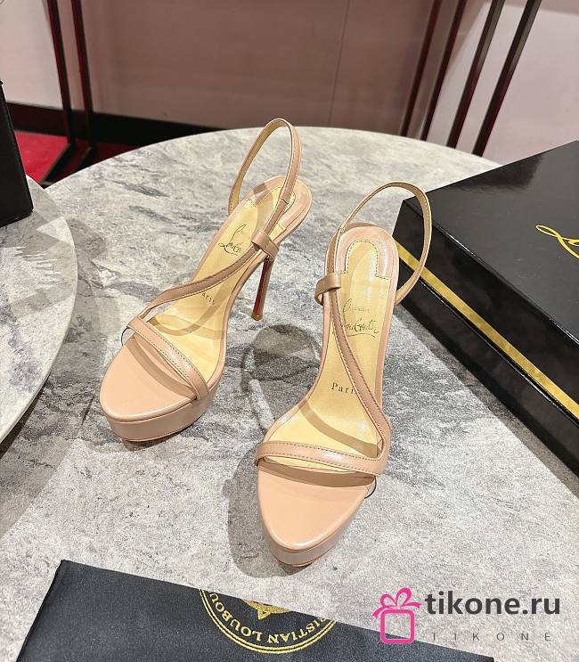 Christian Louboutin Rosalie Alta 150mm Sandals Leather Beige - 1