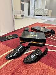 Men Christian Louboutin Greggy Chain Embellished Patent Leather Black - 4