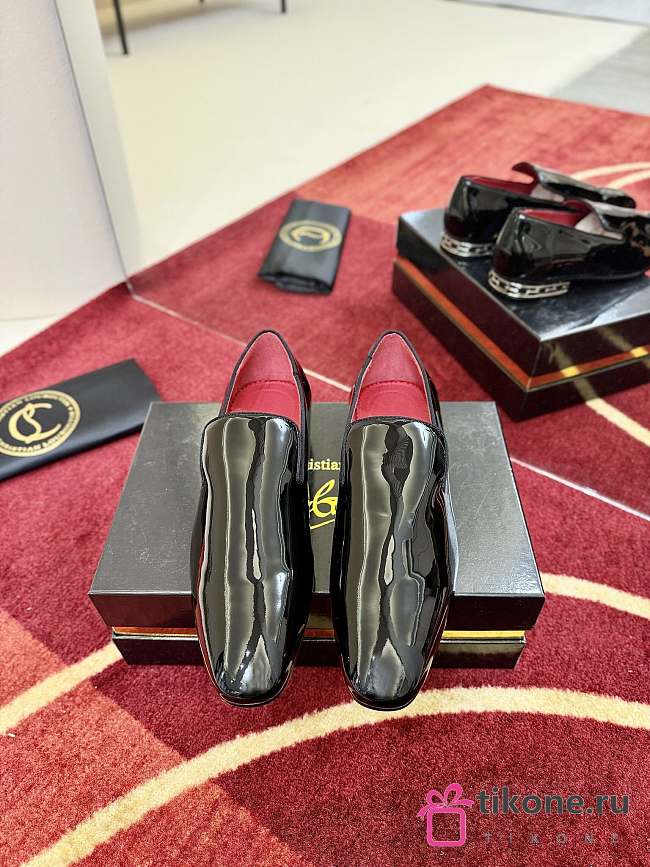 Men Christian Louboutin Dandy Atlas Loafers Patent Leather Black - 1