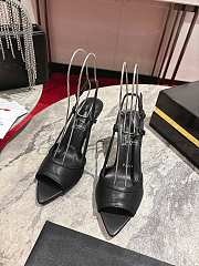 Christian Louboutin Miss Z Sandal 80mm Slingback Pumps Leather Black - 5