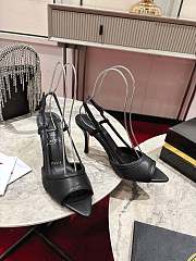 Christian Louboutin Miss Z Sandal 80mm Slingback Pumps Leather Black - 4