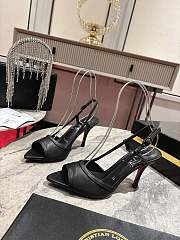 Christian Louboutin Miss Z Sandal 80mm Slingback Pumps Leather Black - 2