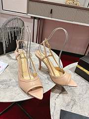 Christian Louboutin Miss Z Sandal 80mm Slingback Pumps Leather Beige - 6