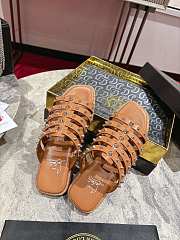 Christian Louboutin Charja Mules Waxed Calf Leather Brown - 6