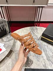 Christian Louboutin Charja Mules Waxed Calf Leather Brown - 5