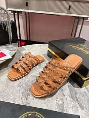 Christian Louboutin Charja Mules Waxed Calf Leather Brown - 4