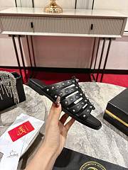 Christian Louboutin Charja Mules Waxed Calf Leather Black - 2