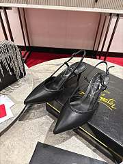 Christian Louboutin Miss Z Sling 60mm Slingback Pumps Lamb Nappa Leather Black  - 2