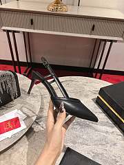 Christian Louboutin Miss Z Sling 60mm Slingback Pumps Lamb Nappa Leather Black  - 6