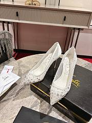 Christian Louboutin Miss Z Sparkling 80mm Pumps Mesh And Strass Ivory  - 2