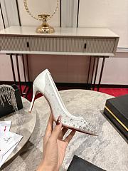 Christian Louboutin Miss Z Sparkling 80mm Pumps Mesh And Strass Ivory  - 6