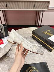 Christian Louboutin Sweetie Jane Sparkling Ballerinas Mesh And Strass Ivory - 4