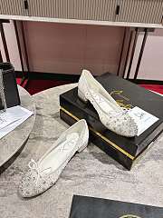 Christian Louboutin Sweetie Jane Sparkling Ballerinas Mesh And Strass Ivory - 2