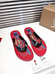 Men Christian Louboutin Flip Flops Red - 1