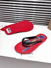 Men Christian Louboutin Flip Flops Red - 4
