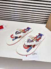 Men Christian Louboutin Flip Flops White - 3