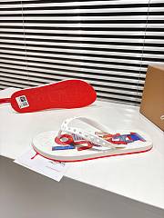 Men Christian Louboutin Flip Flops White - 4