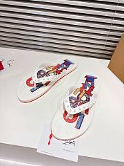 Men Christian Louboutin Flip Flops White - 5