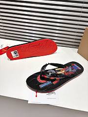 Men Christian Louboutin Flip Flops Black - 2