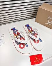 Men Christian Louboutin Flip Flops White - 1
