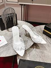 Christian Louboutin Apostropha 80mm Pvc And Leather Mules White - 3