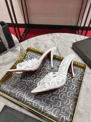 Christian Louboutin Apostropha 80mm Pvc And Leather Mules White - 4