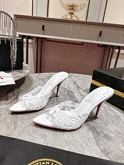Christian Louboutin Apostropha 80mm Pvc And Leather Mules White - 6
