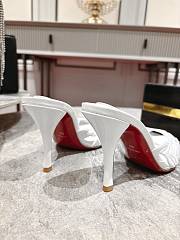 Christian Louboutin Apostropha 80mm Pvc And Leather Mules White - 5