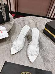 Christian Louboutin Apostropha 80mm Pvc And Leather Mules White - 1