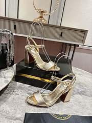 Christian Louboutin Miss Jane Sandal 85mm Sandals Laminated Calf Leather Gold - 2