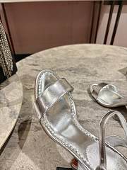 Christian Louboutin Miss Jane Sandal 85mm Sandals Laminated Calf Leather Silver - 3