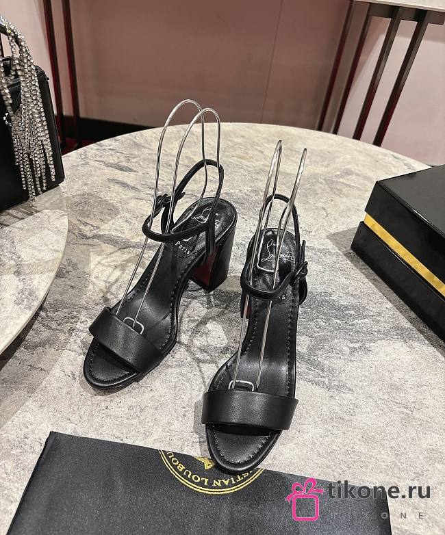 Christian Louboutin Miss Jane Sandal 85mm Sandals Leather Black - 1