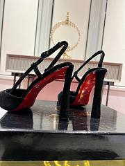 Christian Louboutine Condora Riviera 100mm Slingback Pumps Velvet Black - 6