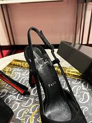 Christian Louboutine Condora Riviera 100mm Slingback Pumps Velvet Black - 4