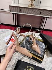 Christian Louboutine Condora Riviera 100mm Slingback Pumps Velvet Beige - 6