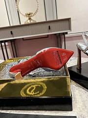 Christian Louboutine Condora Riviera 100mm Slingback Pumps Metallic Leather Silver - 3