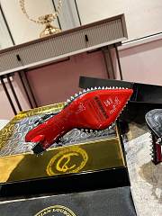 Christian Louboutin Condora Riviera Spikes 100mm Studded Slingback Pumps Black - 5