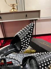 Christian Louboutin Condora Riviera Spikes 100mm Studded Slingback Pumps Black - 4