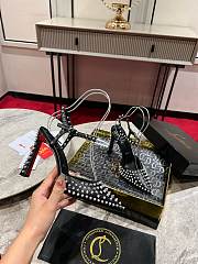 Christian Louboutin Condora Riviera Spikes 100mm Studded Slingback Pumps Black - 2
