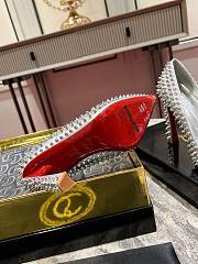 Christian Louboutin Condora Spikes 100mm Studded Pumps Silver - 2