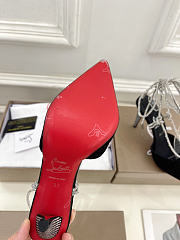 Christian Louboutin Astrid 85mm Strass Lace-up Pumps Velvet Black - 4