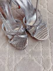 Christian Louboutin Tangueva Red Sole Birdy Metallic Stiletto Sandals  - 2